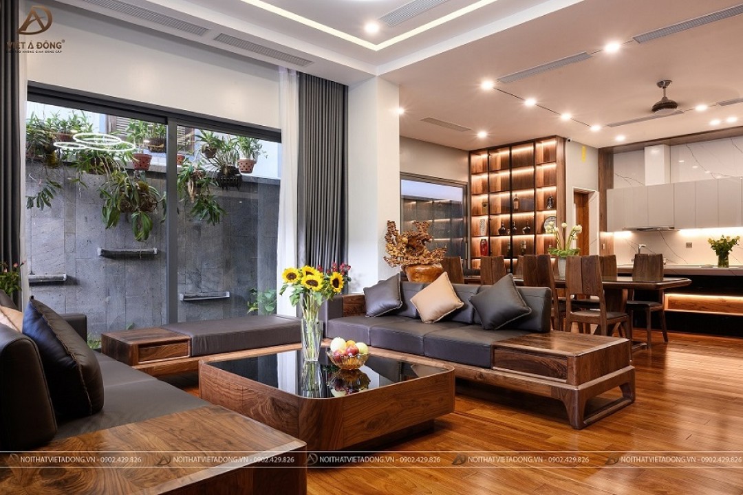 Sofa gỗ óc chó SF-03